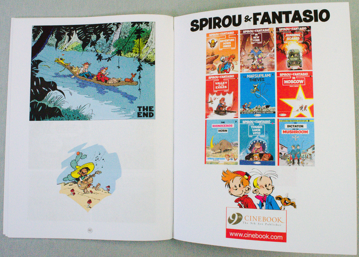 Spirou & Fantasio Volume 9 (The Dictator & The Mushroom) - Uk Cinebook Paperback Edition