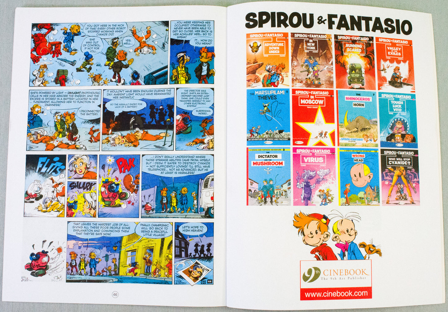 Spirou & Fantasio Volume 12 (Who Will Stop Cyanide?) - Uk Cinebook Paperback Edition