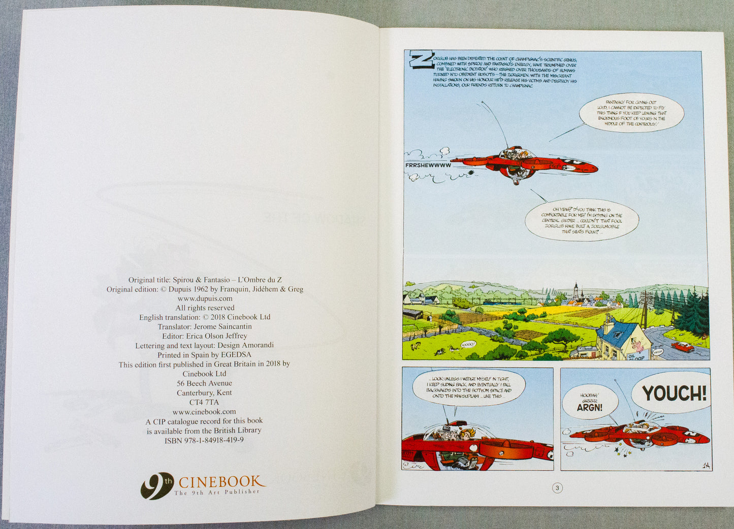Spirou & Fantasio Volume 15 (Shadow Of The Z) - Uk Cinebook Paperback Edition