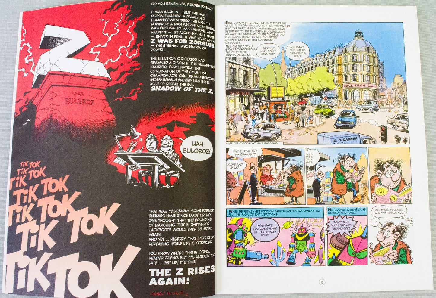 Spirou & Fantasio Volume 16 (The Z Rises Again) - Uk Cinebook Paperback Edition