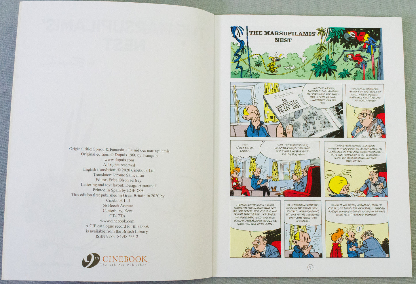 Spirou & Fantasio Volume 17 (The Marsupilamis Nest) - Uk Cinebook Paperback Edition