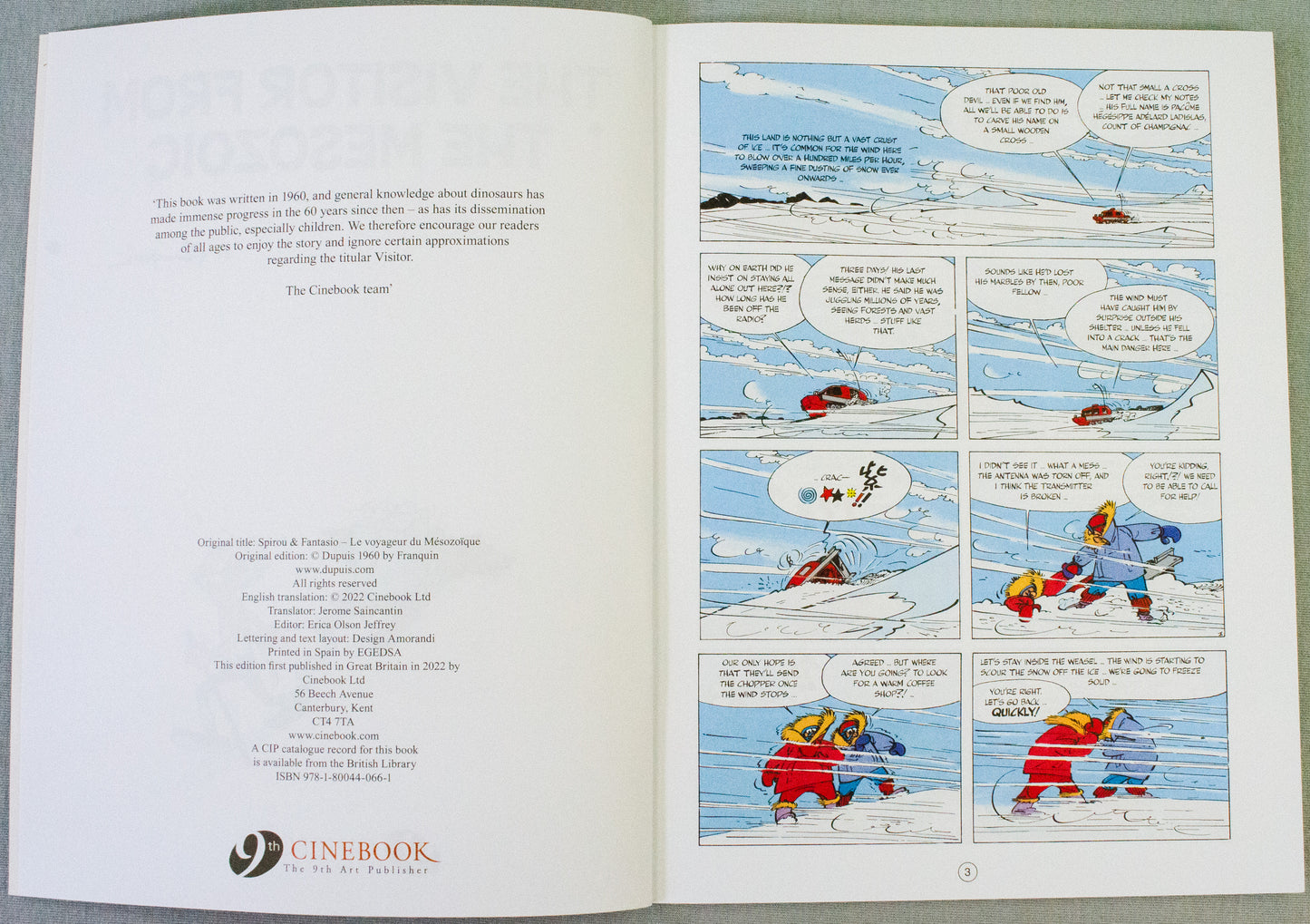 Spirou & Fantasio Volume 19 (The Visitor From The Mesozoic) - Uk Cinebook Paperback Edition
