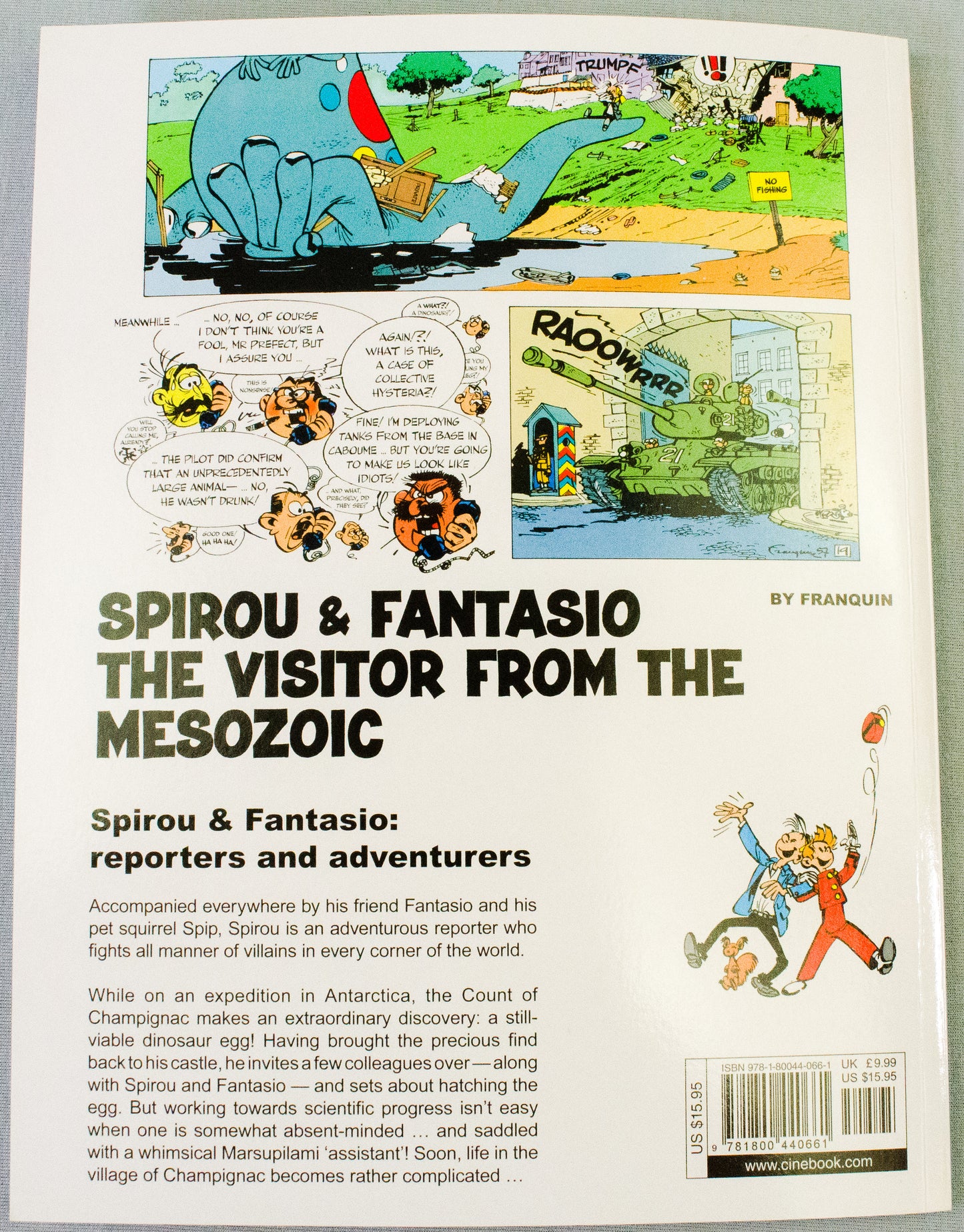 Spirou & Fantasio Volume 19 (The Visitor From The Mesozoic) - Uk Cinebook Paperback Edition