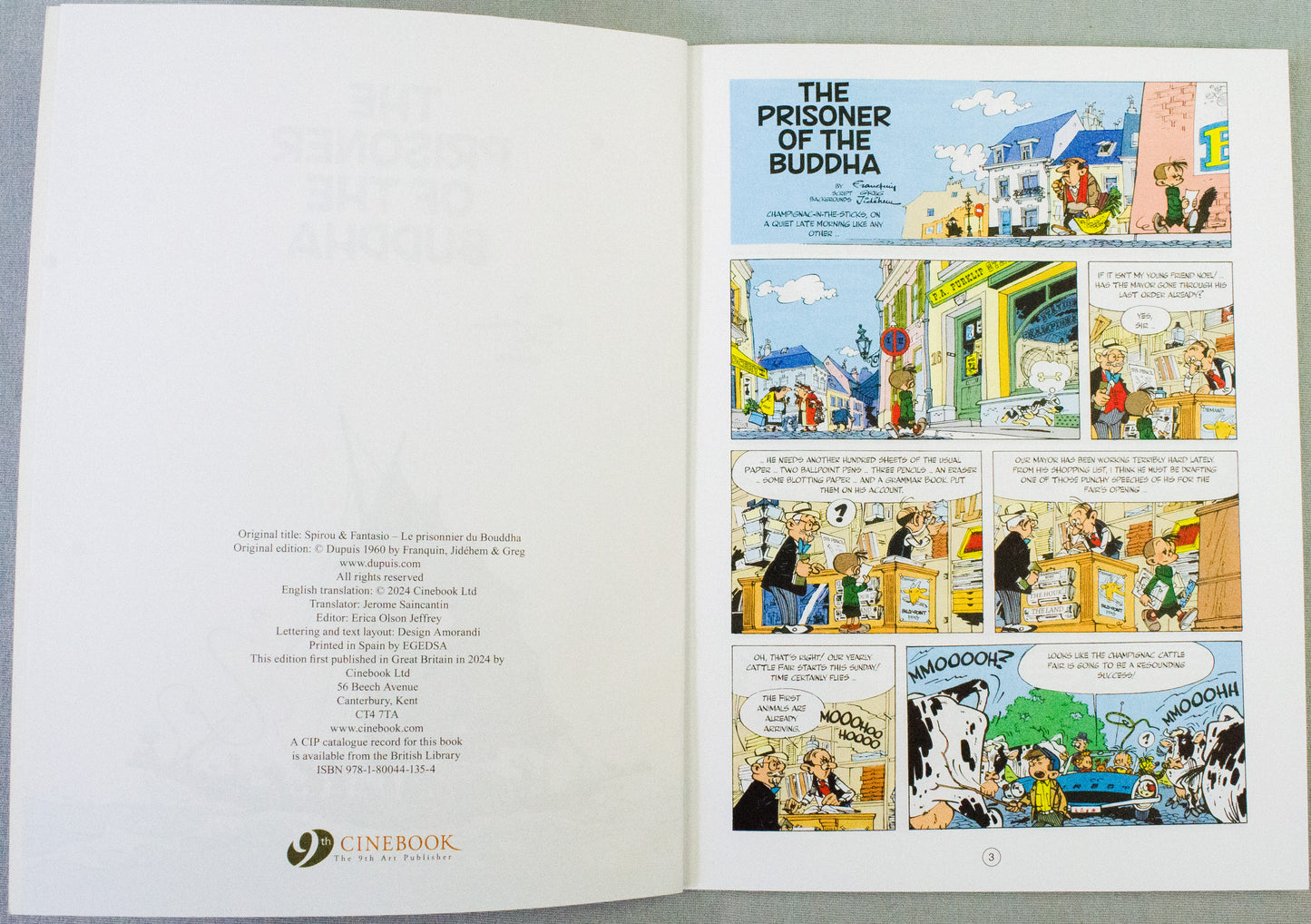 Spirou & Fantasio Volume 21 (The Prisoner Of The Buddha) - Uk Cinebook Paperback Edition