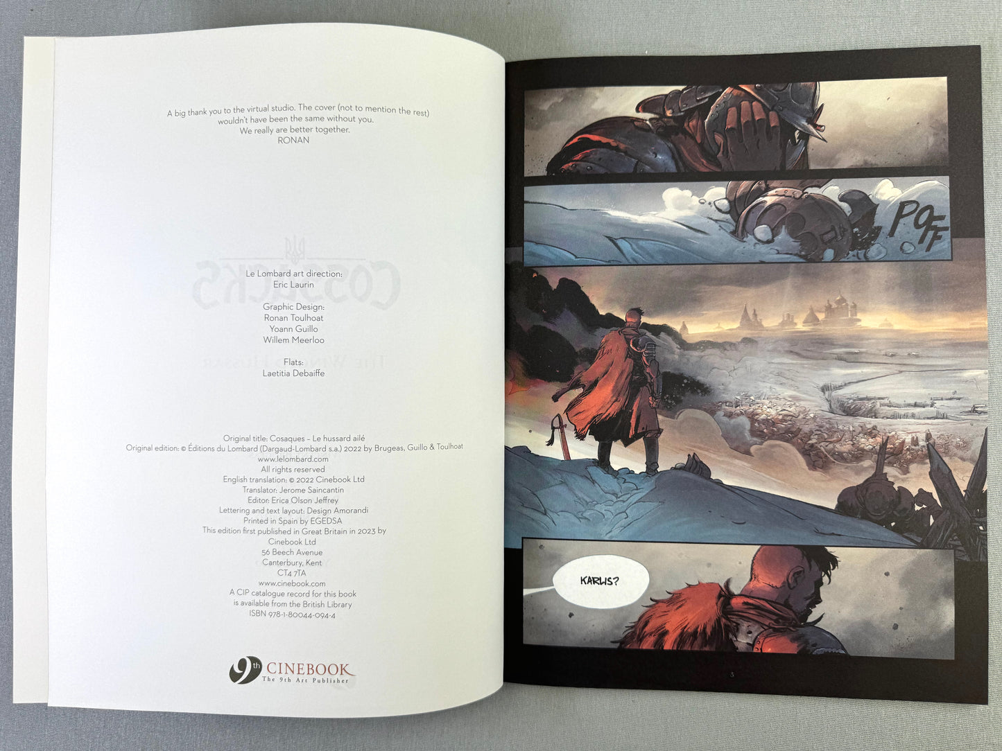 Cossacks - Volume 1: The Winged Hussar - Cinebook UK Paperback Edition Comic Book