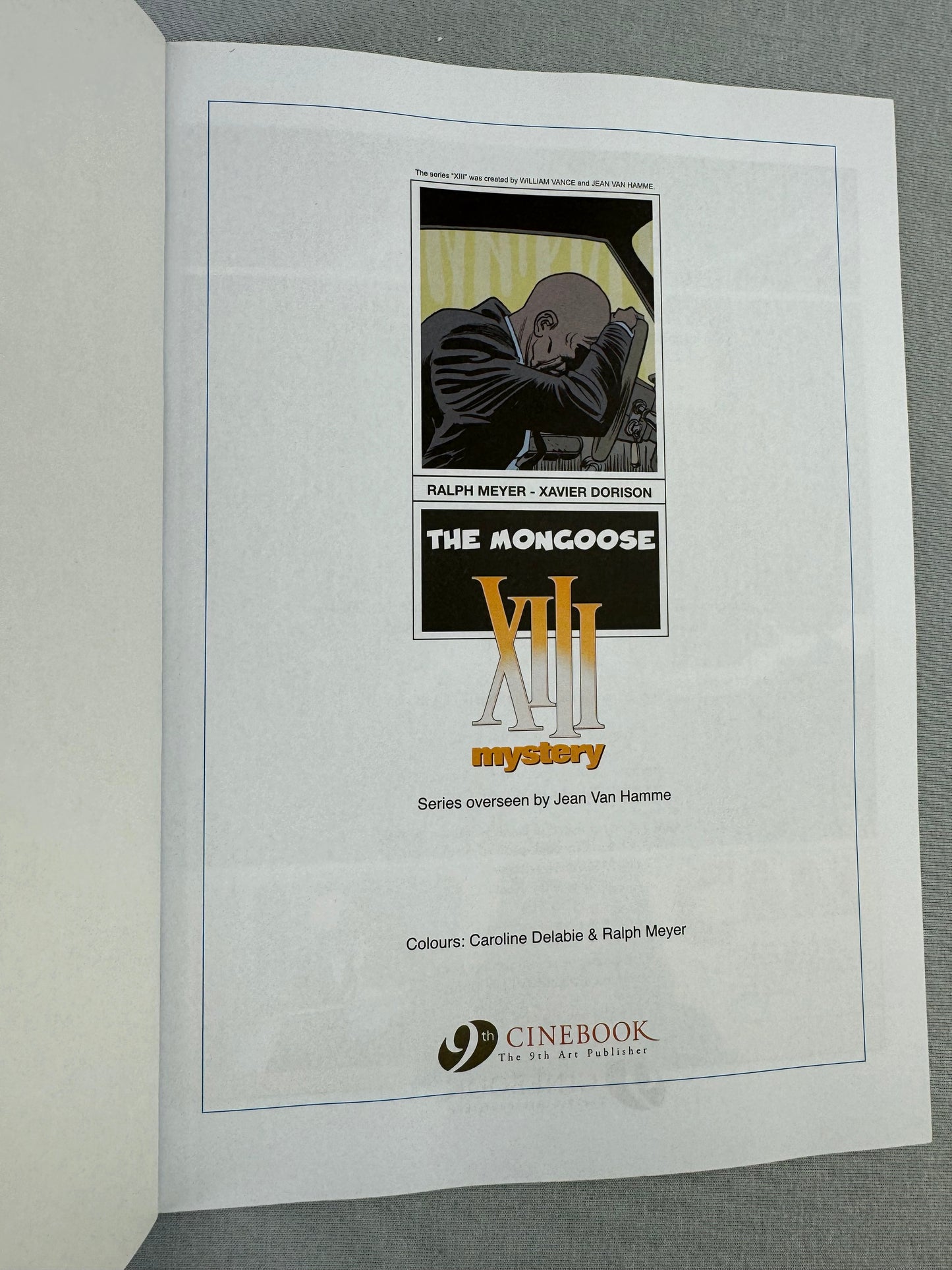 XIII Mystery - Volume 1: The Mongoose - Cinebook UK Paperback Edition Comic Book