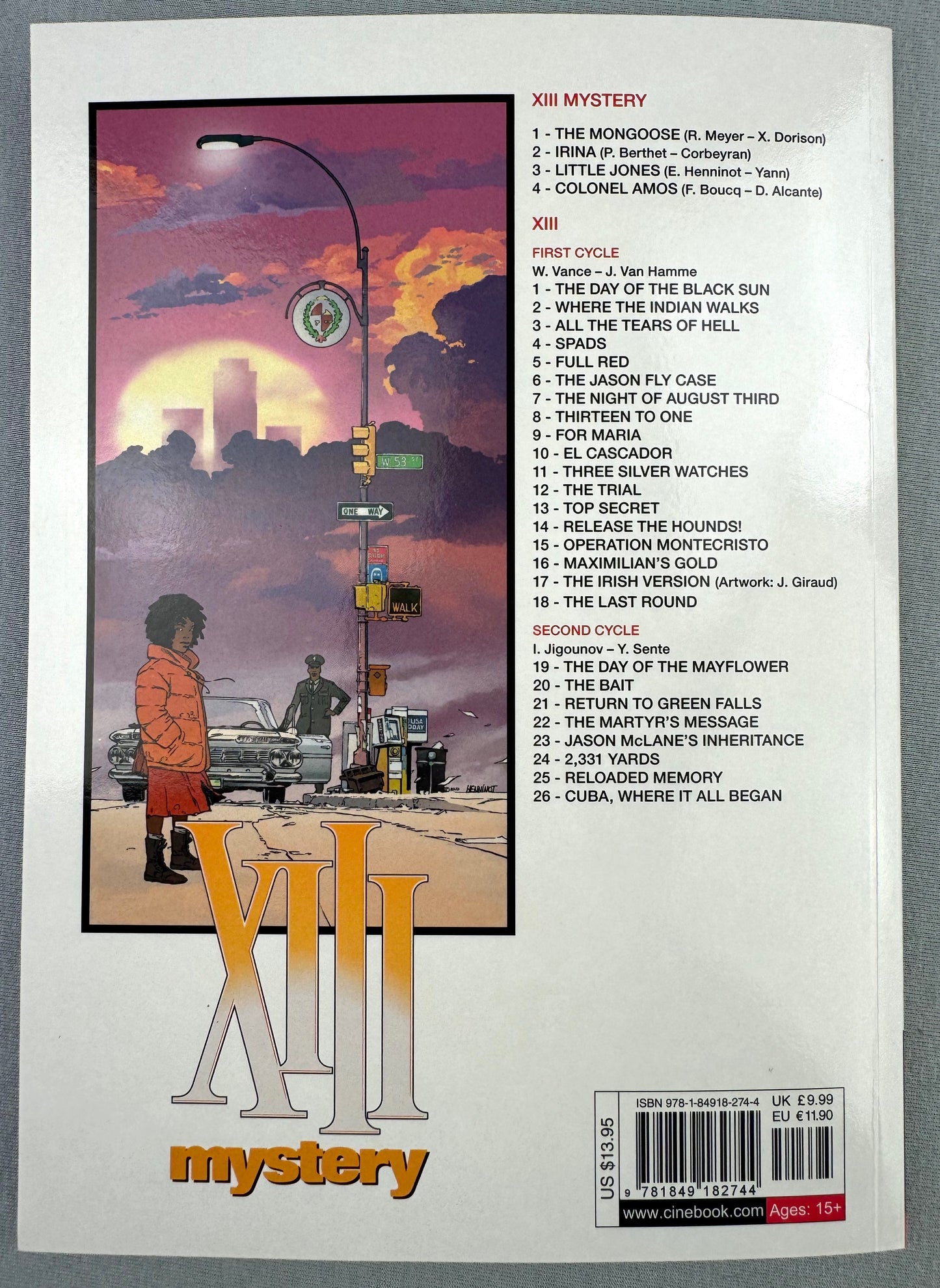 XIII Mystery - Volume 3: Little Jones - Cinebook UK Paperback Edition Comic Book