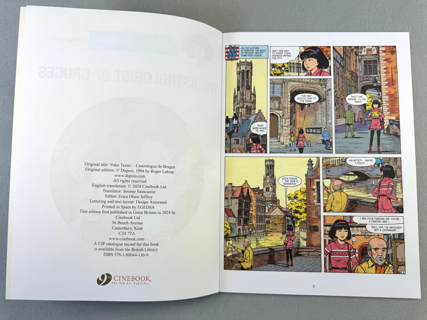 Yoko Tsuno Volume 19 - The Astrologist of Brugge Cinebook Paperback Comic Book by R. Leloup