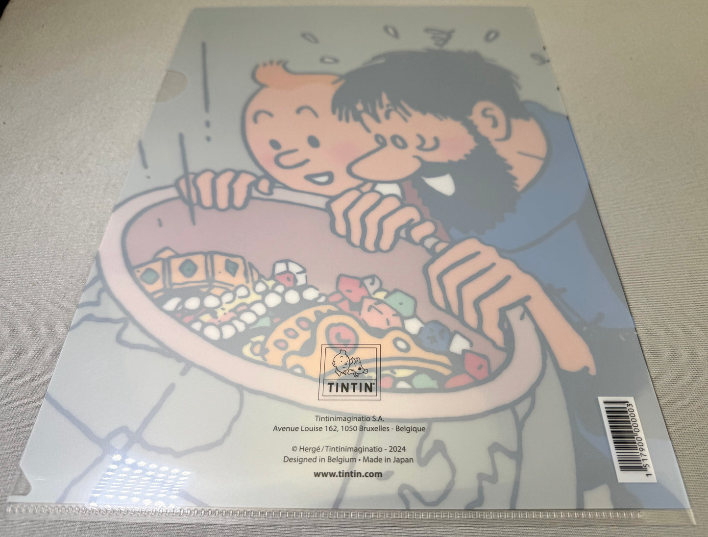 Moulinsart Tintin A4 Plastic Sleeve - Red Rackham's Treasure