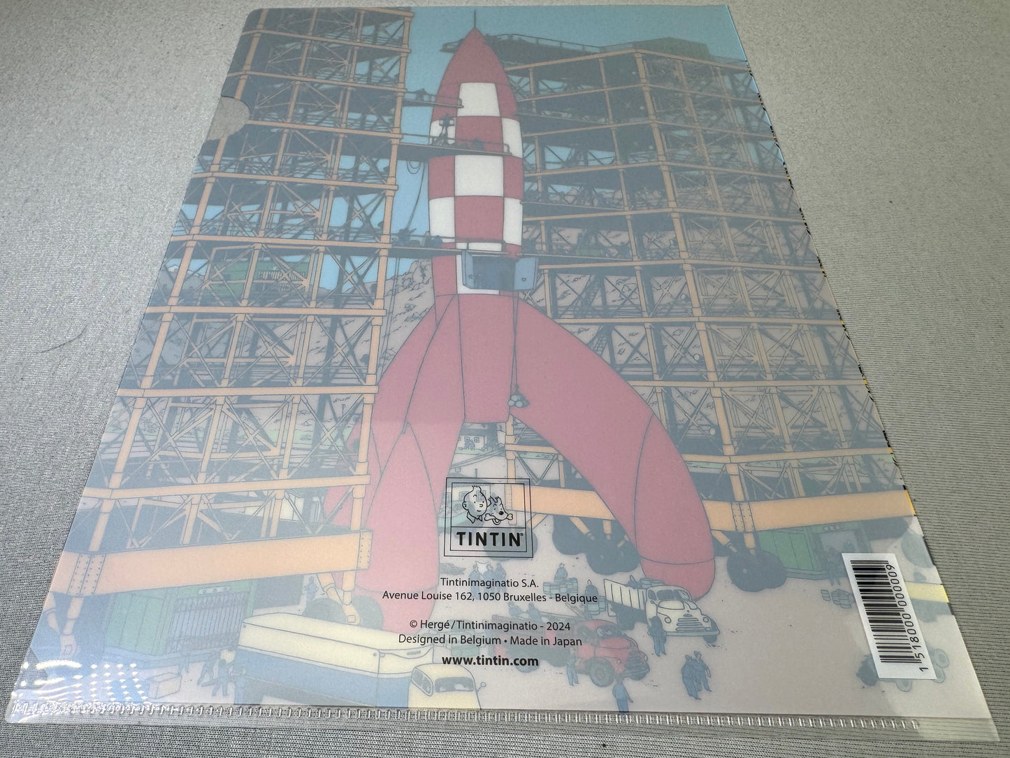 Moulinsart Tintin A4 Plastic Sleeve - Moon Rocket