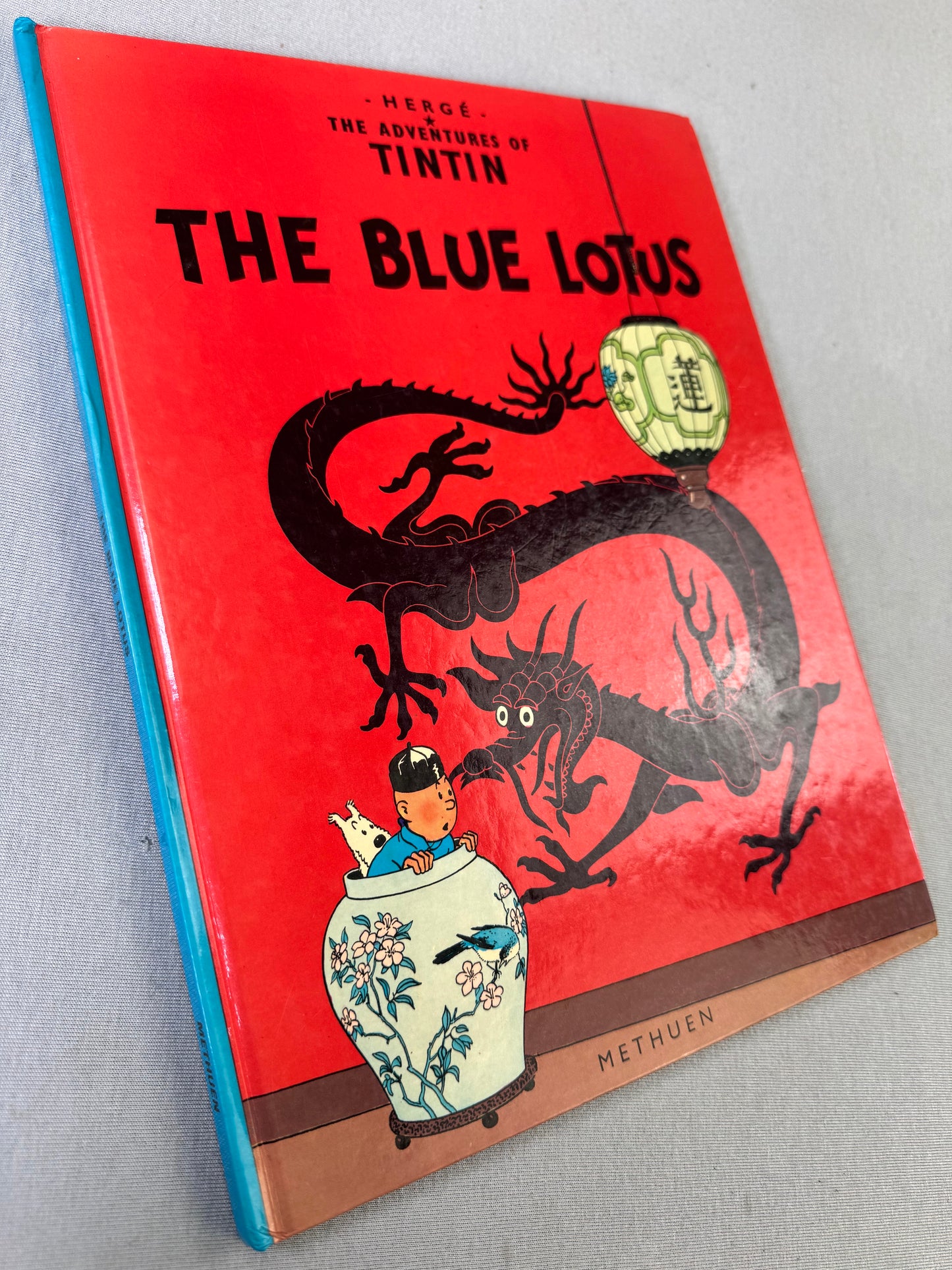 The Blue Lotus - Methuen 1983 1st Edition Hardback Rare Tintin book Herge EO