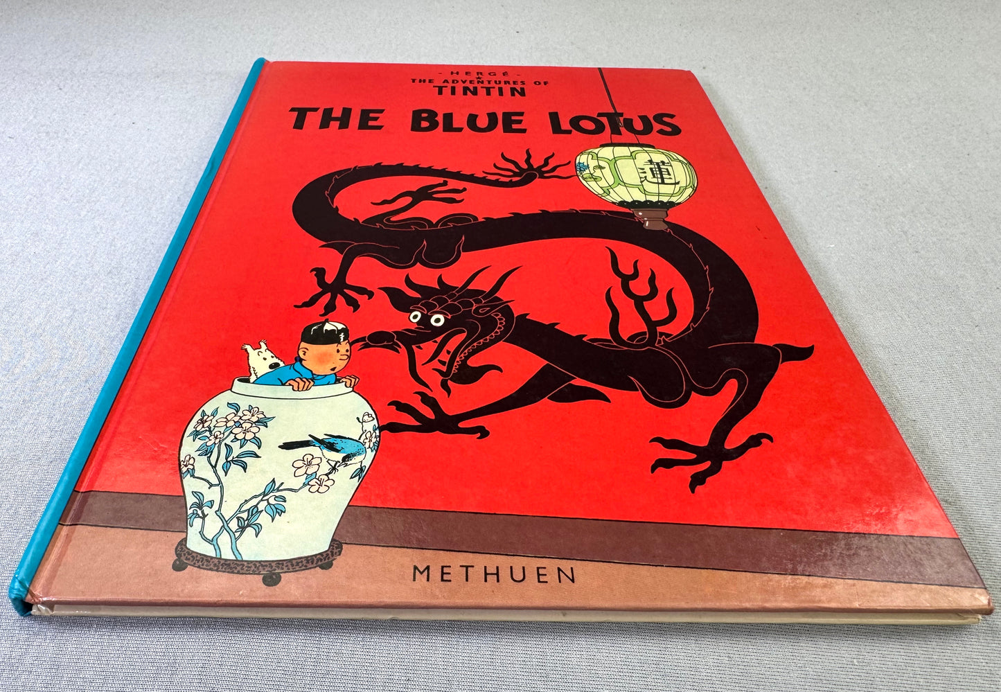The Blue Lotus - Methuen 1983 1st Edition Hardback Rare Tintin book Herge EO