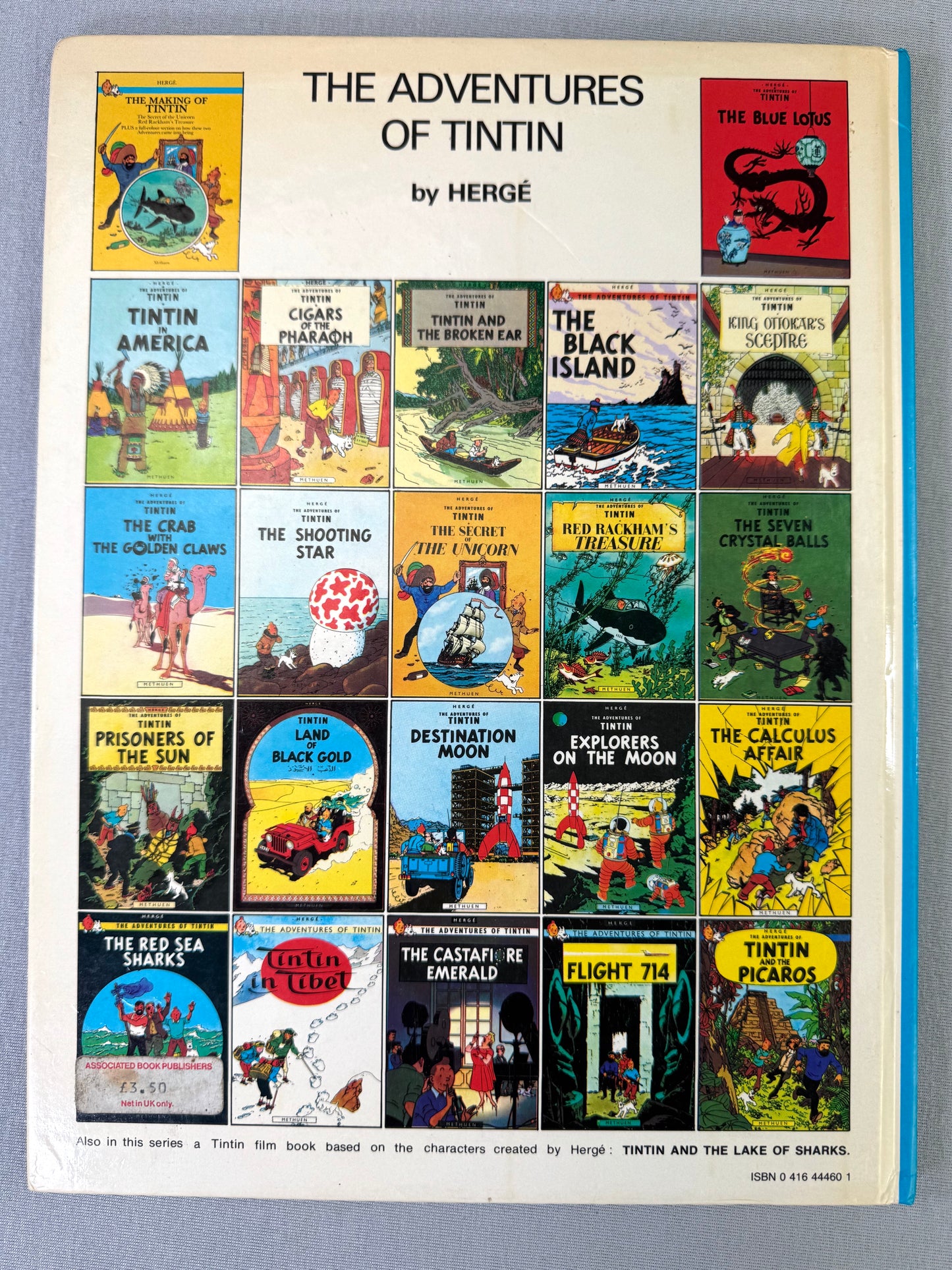 The Blue Lotus - Methuen 1983 1st Edition Hardback Rare Tintin book Herge EO