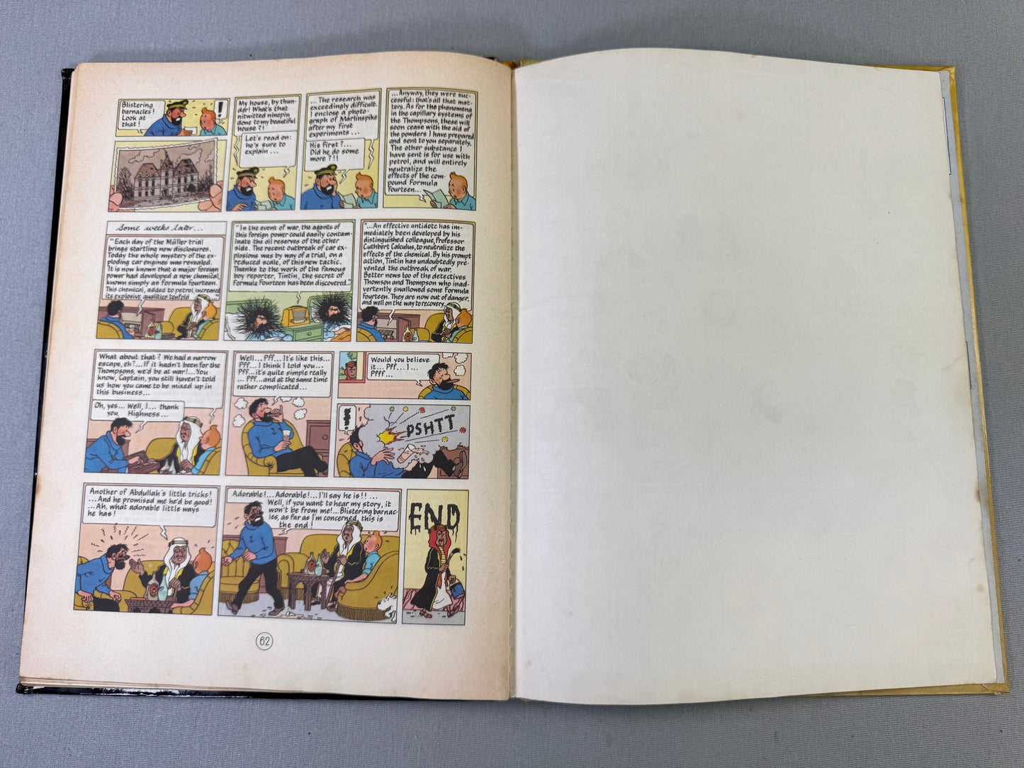 LAND OF BLACK GOLD Methuen 1972 1st Edition UK Hardback Rare Tintin book Herge EO
