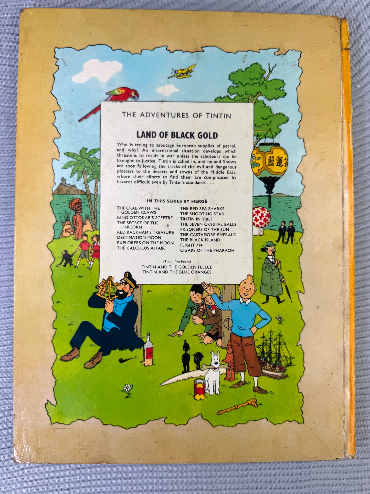 LAND OF BLACK GOLD Methuen 1972 1st Edition UK Hardback Rare Tintin book Herge EO