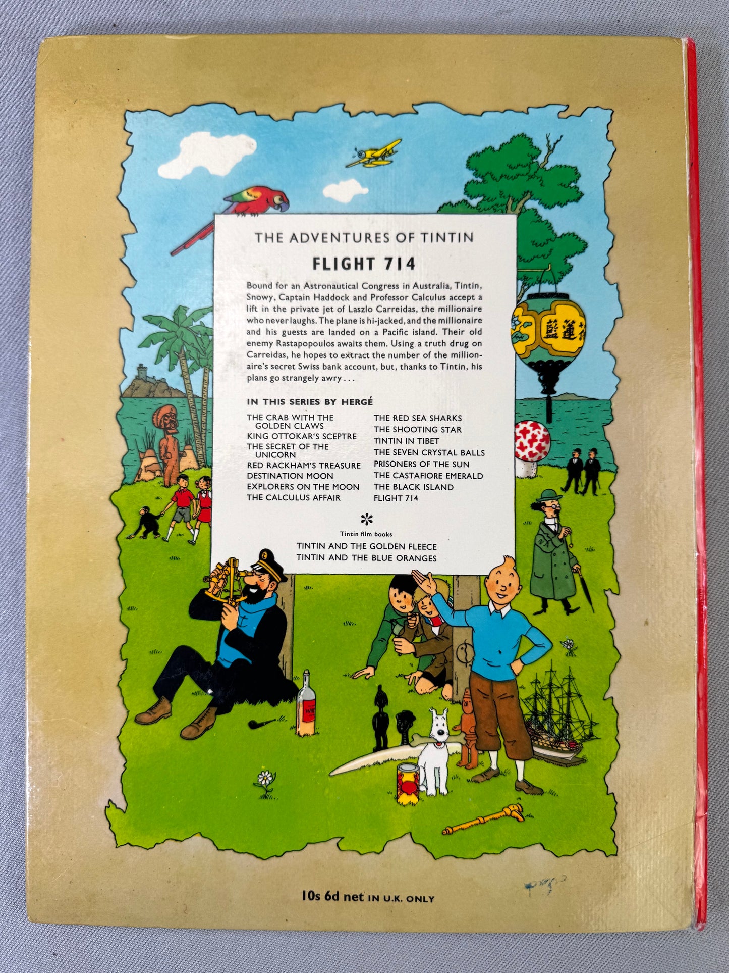 Flight 714 - Methuen 1968 2nd Reprint Edition UK Hardback Rare Tintin book Herge EO