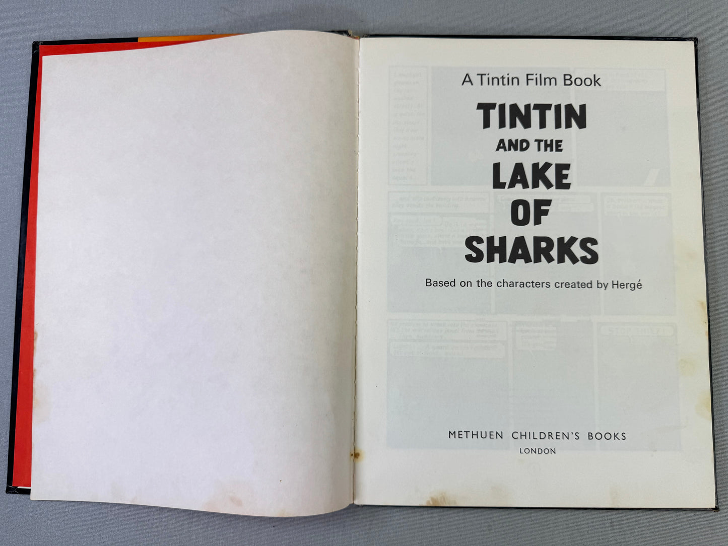 Tintin & the Lake of Sharks - Methuen 1973 1st Edition UK Hardback Rare book Herge EO