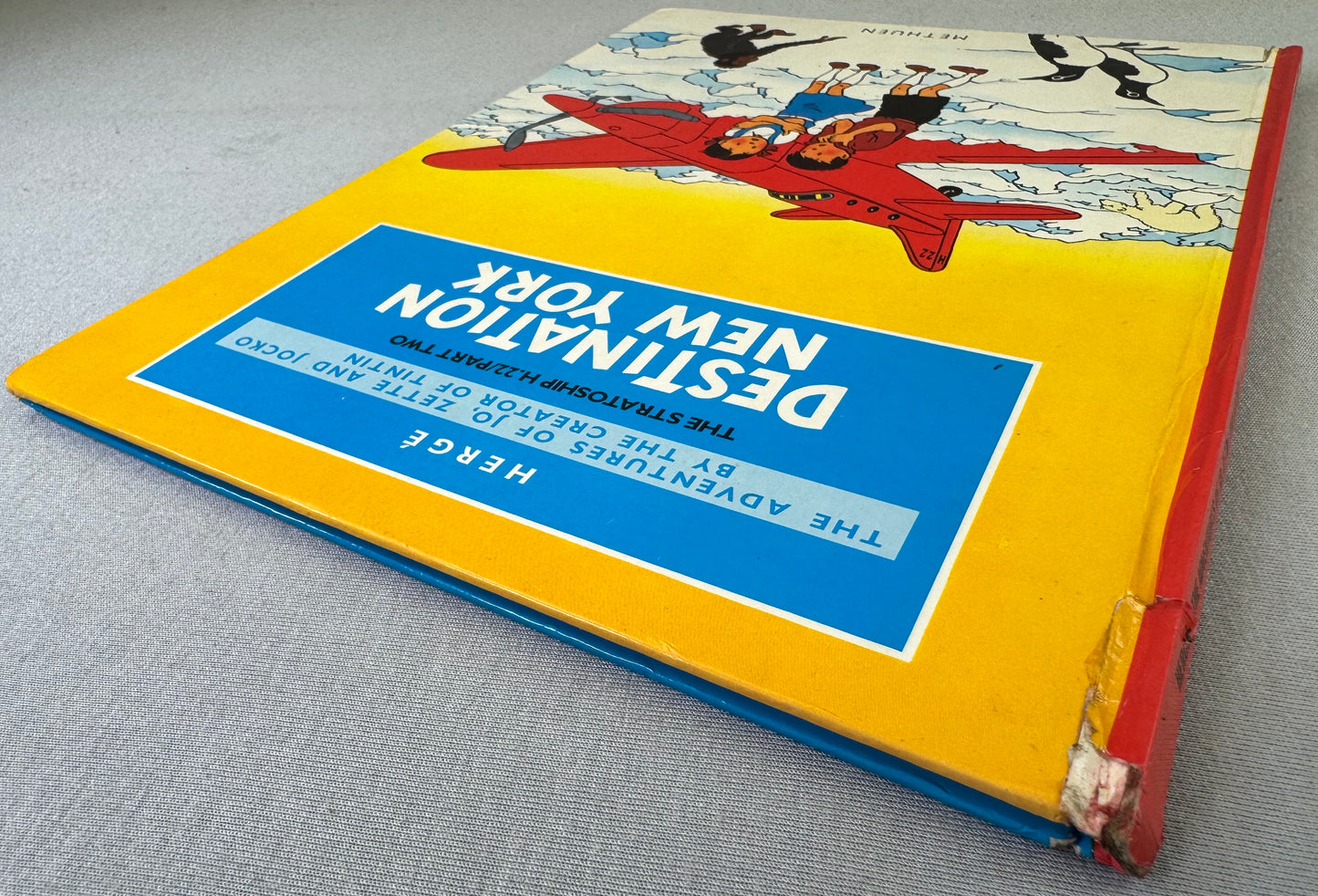 Destination New York 1989 Methuen 2nd UK Edition Hardback Herge Jo Zette Tintin