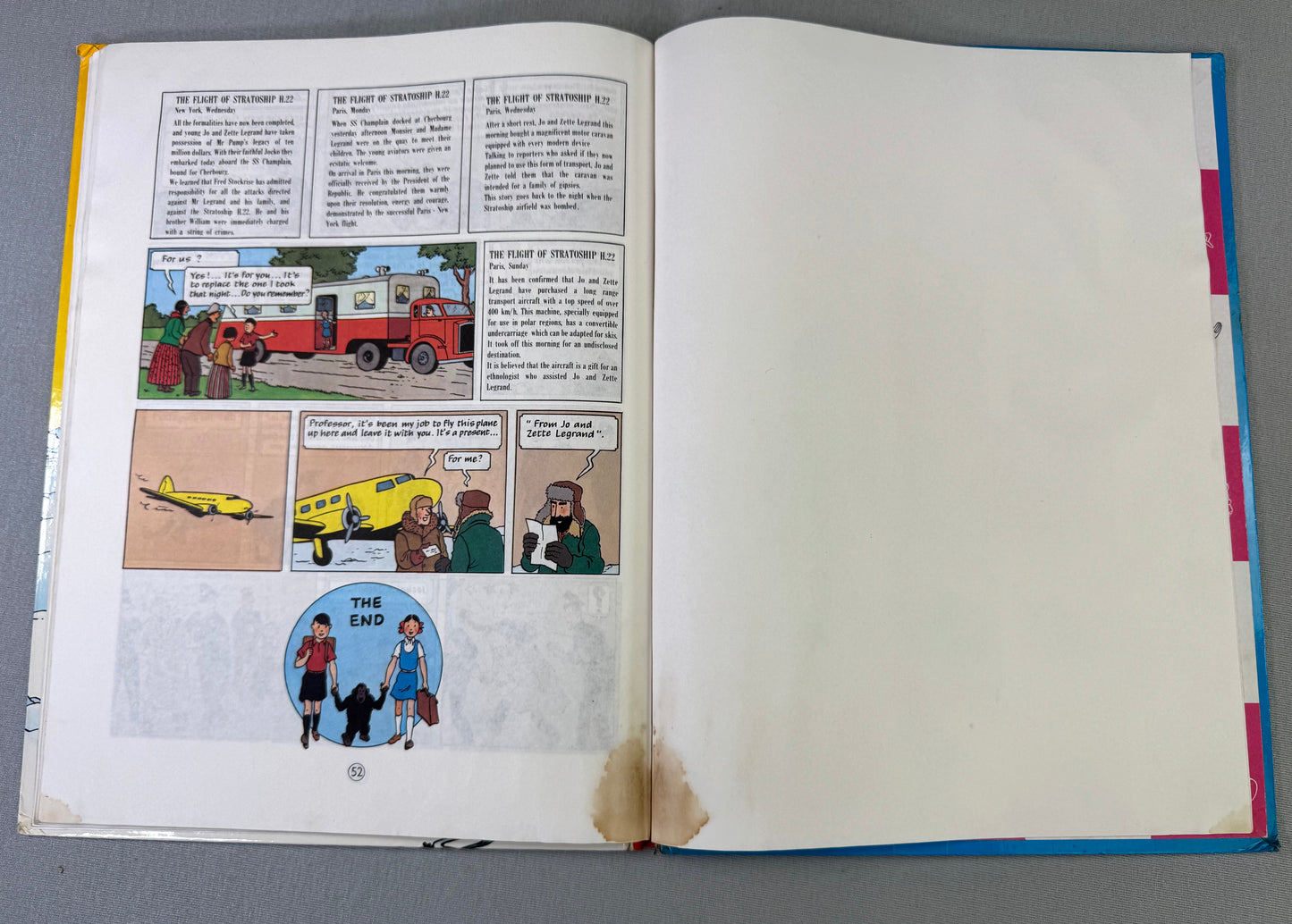Destination New York 1989 Methuen 2nd UK Edition Hardback Herge Jo Zette Tintin