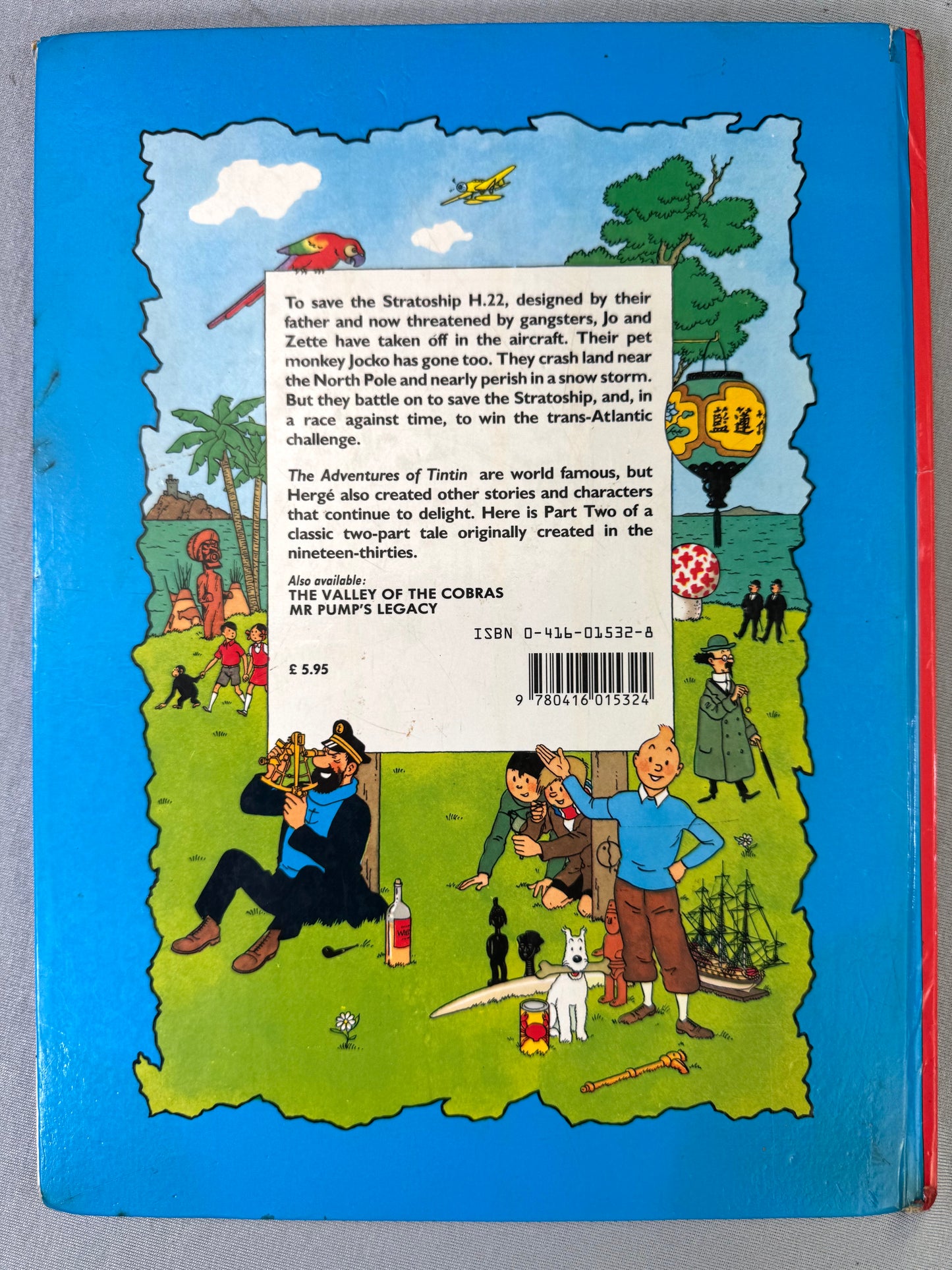 Destination New York 1989 Methuen 2nd UK Edition Hardback Herge Jo Zette Tintin