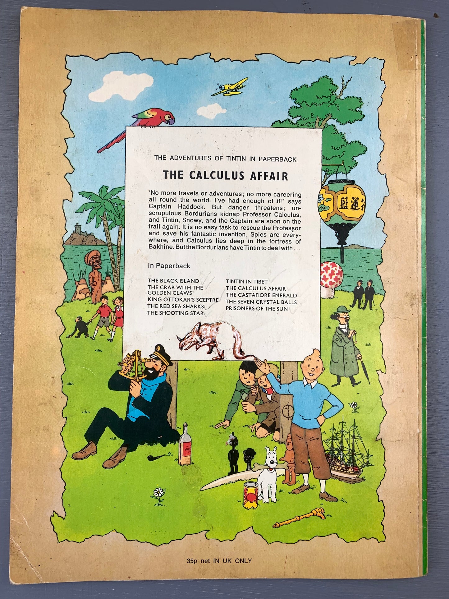 The Calculus Affair - Methuen 1973 1st UK Paperback Edition Rare Tintin Book Herge