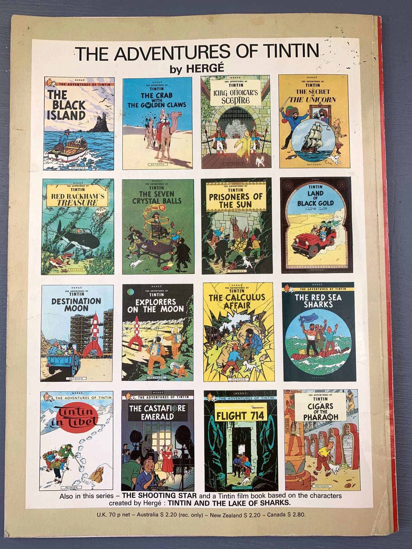 Flight 714 - Tintin 1975 Methuen 1st UK Paperback Edition Book