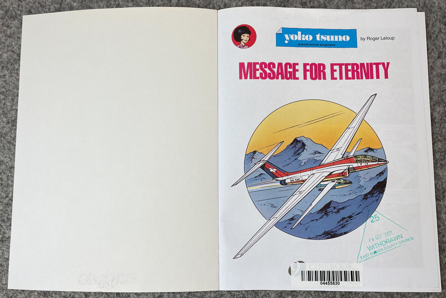 Yoko Tsuno Volume 10 - Message For Eternity Cinebook Paperback Comic Book by R. Leloup