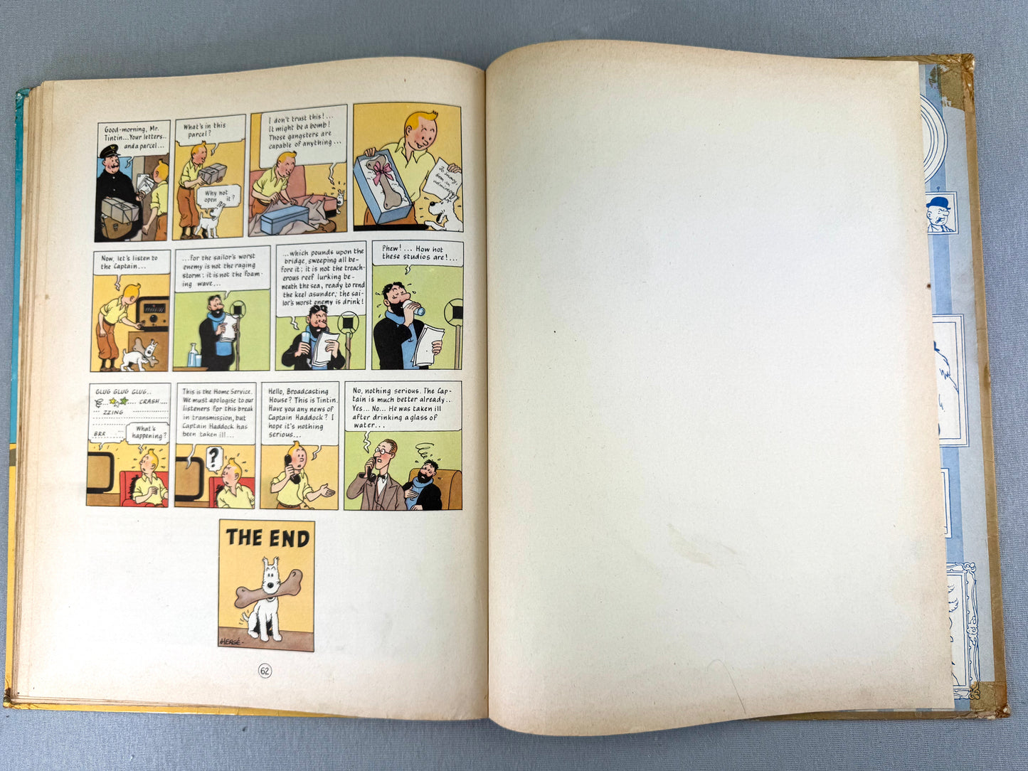 The Crab with the Golden Claws Methuen 1958 1st Edition Hardback Rare Tintin book Herge EO