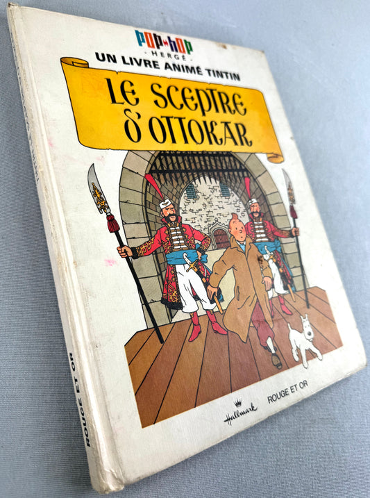RARE TINTIN POP UP BOOK: SCEPTRE D' OTTOKAR Hallmark 1971 1st Edition EO HOP