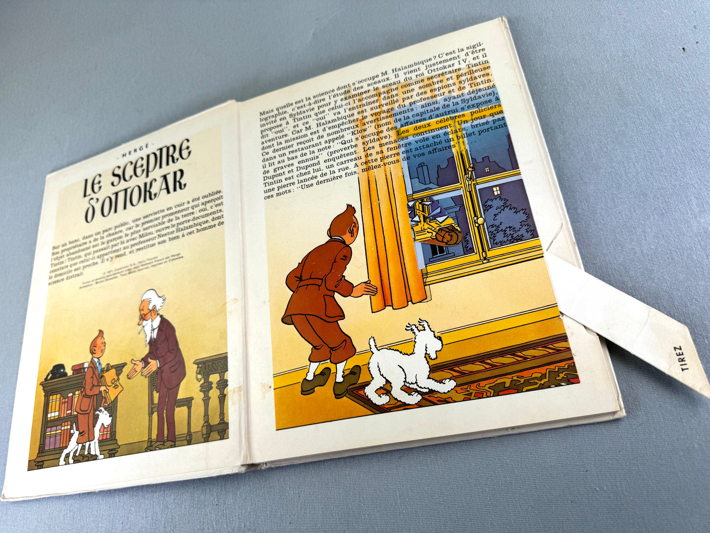 RARE TINTIN POP UP BOOK: SCEPTRE D' OTTOKAR Hallmark 1971 1st Edition EO HOP
