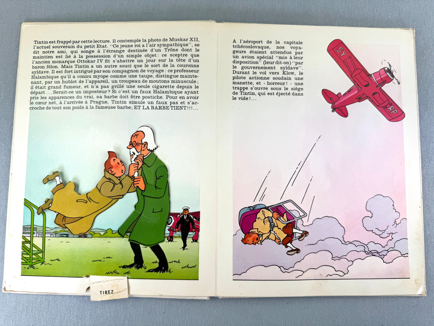 RARE TINTIN POP UP BOOK: SCEPTRE D' OTTOKAR Hallmark 1971 1st Edition EO HOP