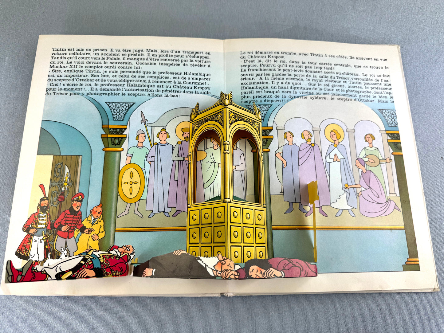 RARE TINTIN POP UP BOOK: SCEPTRE D' OTTOKAR Hallmark 1971 1st Edition EO HOP