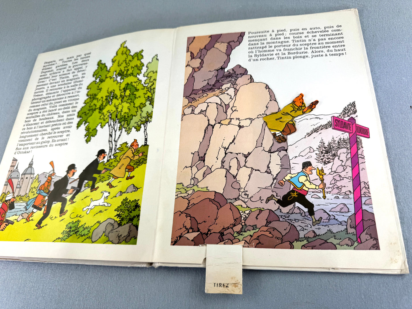 RARE TINTIN POP UP BOOK: SCEPTRE D' OTTOKAR Hallmark 1971 1st Edition EO HOP