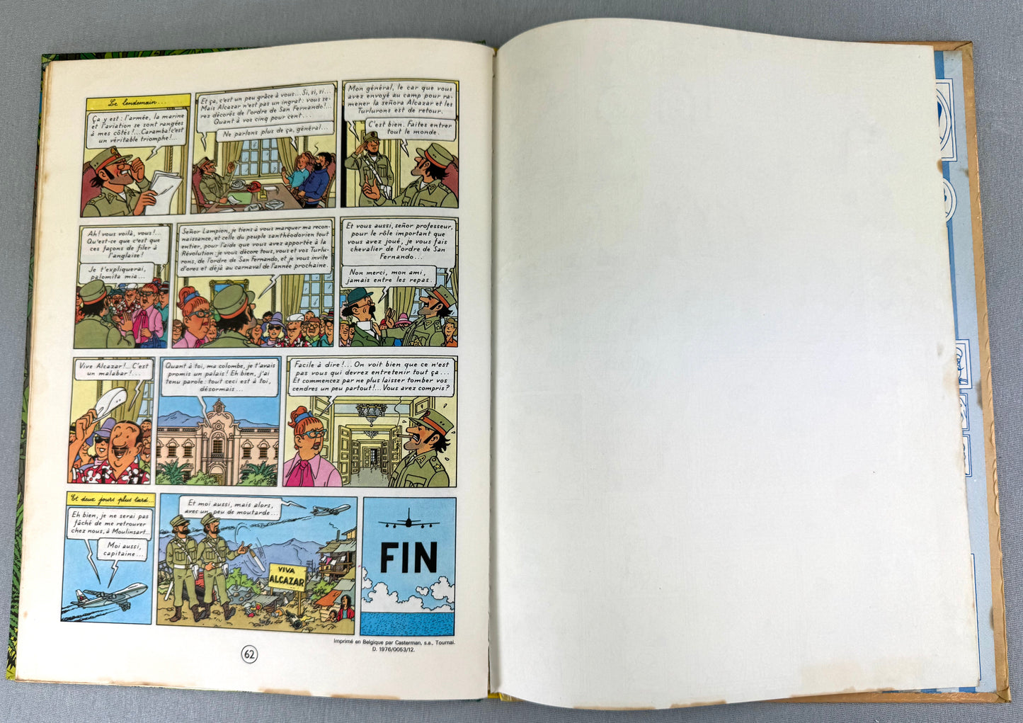 Tintin et les Picaros - Casterman 1976 1st Belgian Edition Hardback Rare book Herge EO