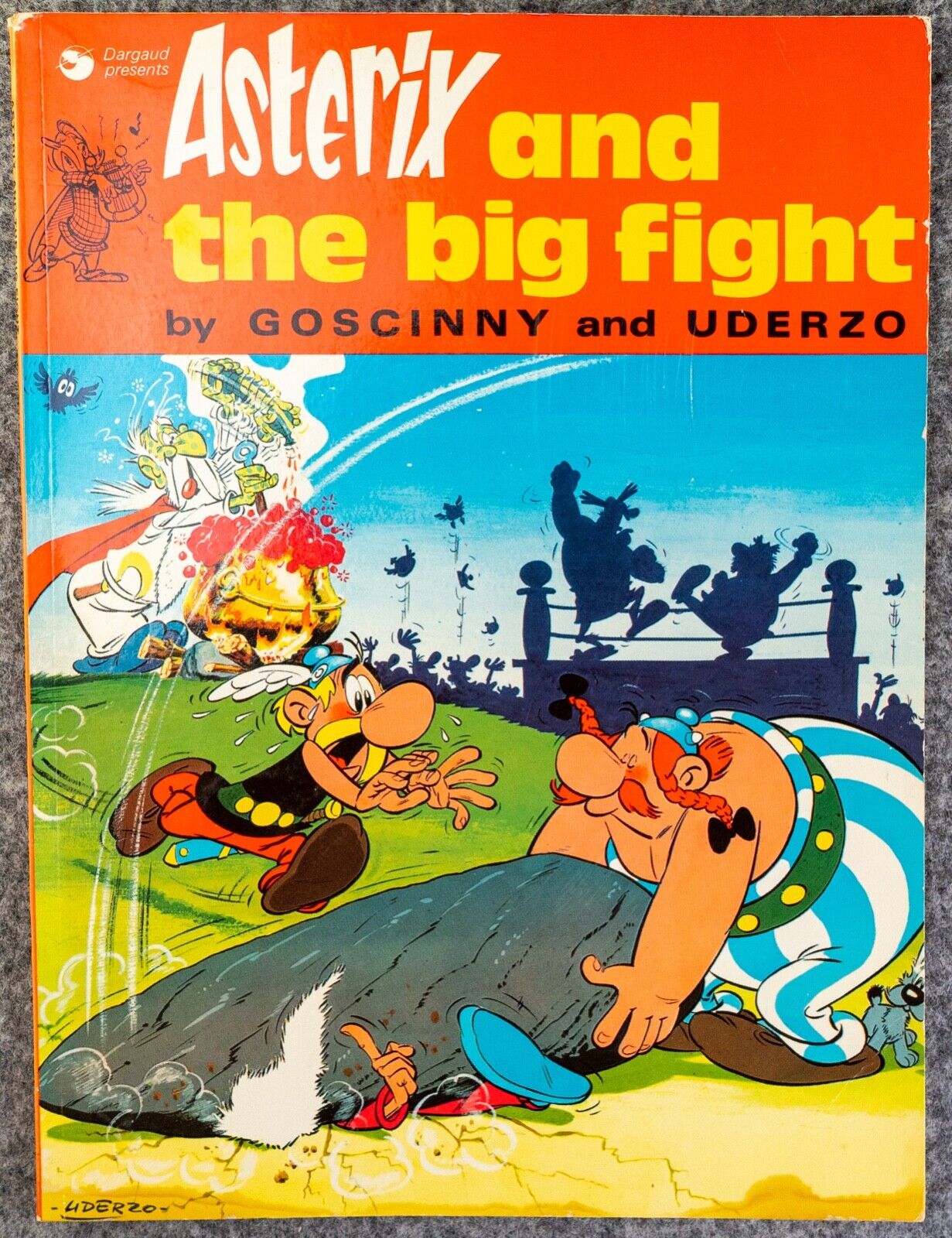 Asterix & the Big Fight - 1970s Hodder/Dargaud UK Edition Paperback Book Uderzo