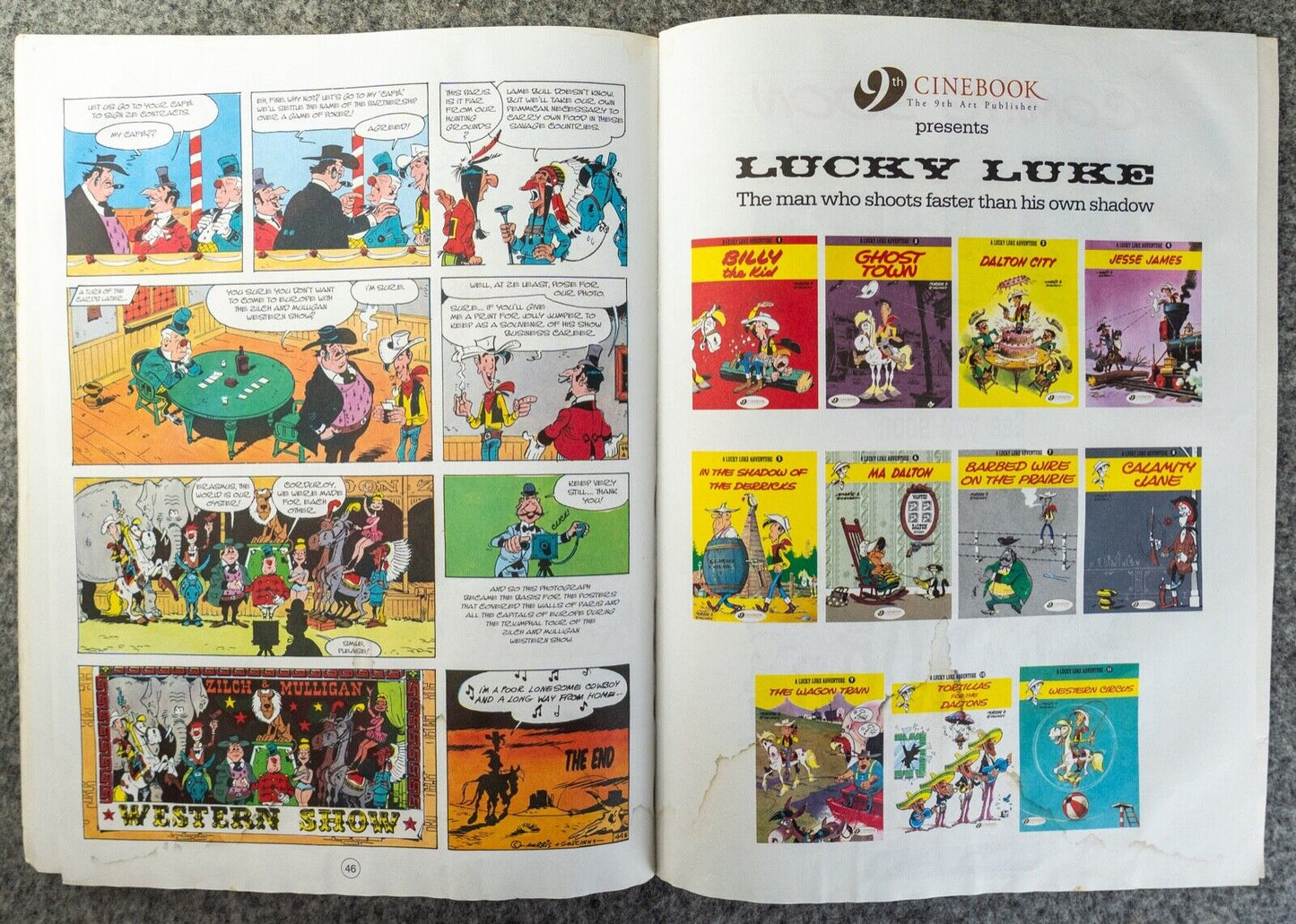 11 Western Circus Lucky Luke Cinebook Paperback UK Comic Book