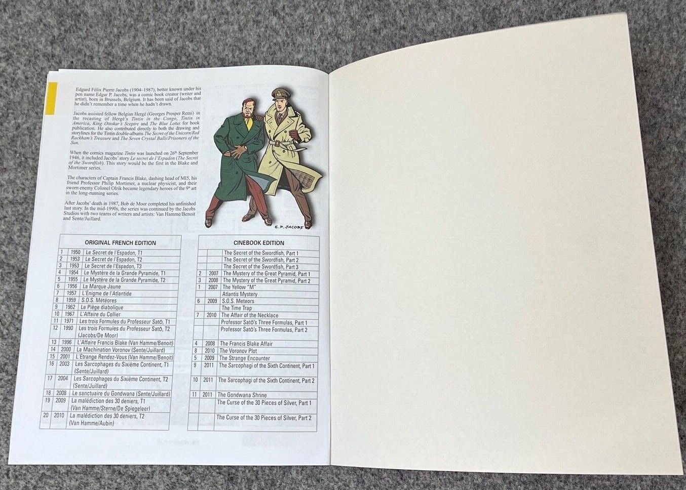 Sarcophagi of the 6th Continent Part 1 - Blake & Mortimer Comic Volume 9 - Cinebook UK Paperback Edition