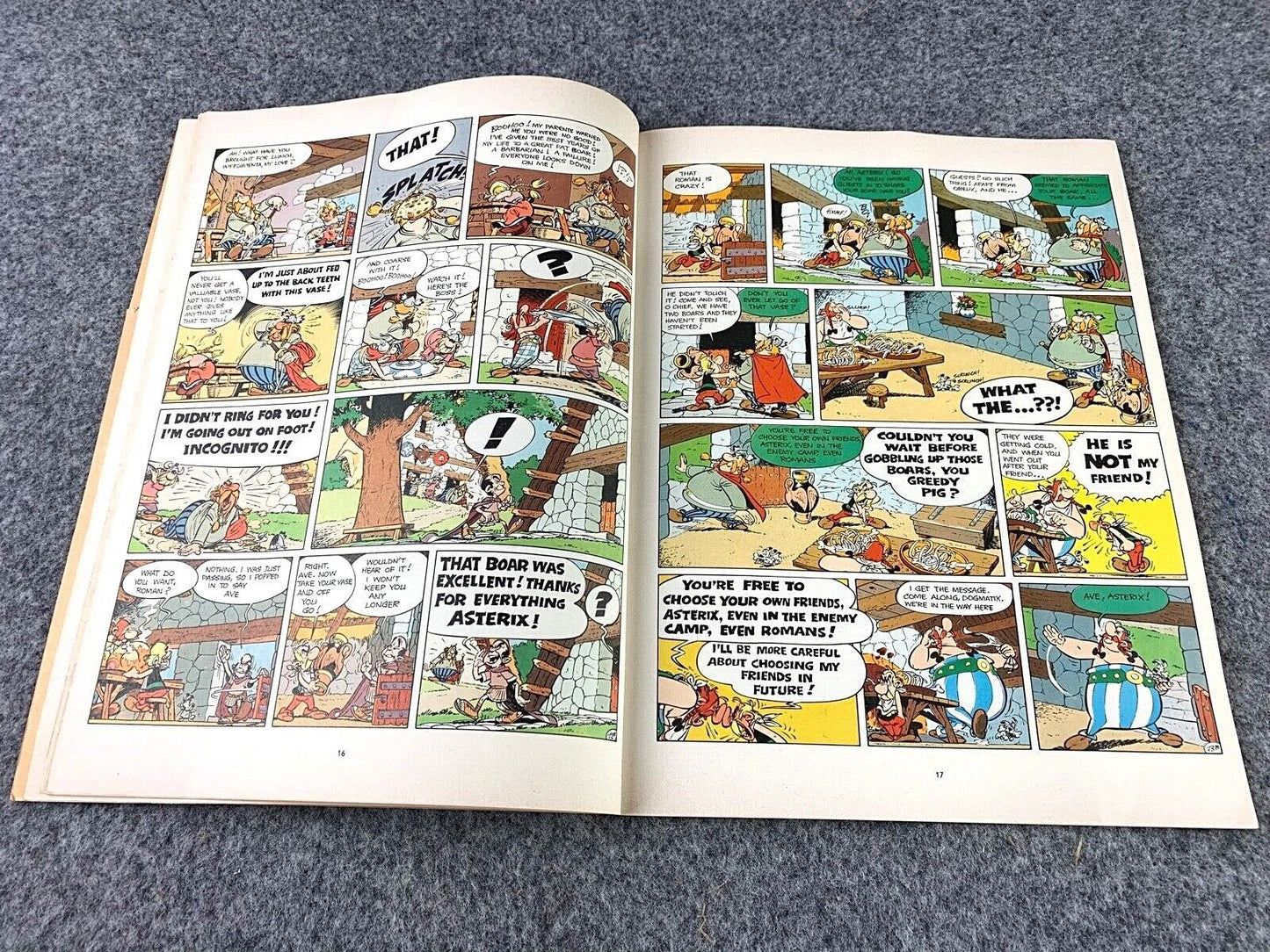 Asterix & the Roman Agent - 1970s Hodder/Dargaud UK Edition Paperback Book Uderzo