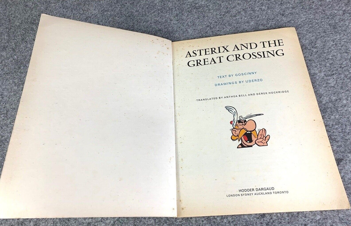 Asterix & the Great Crossing - 1970s Hodder/Dargaud UK Edition Paperback Book Uderzo