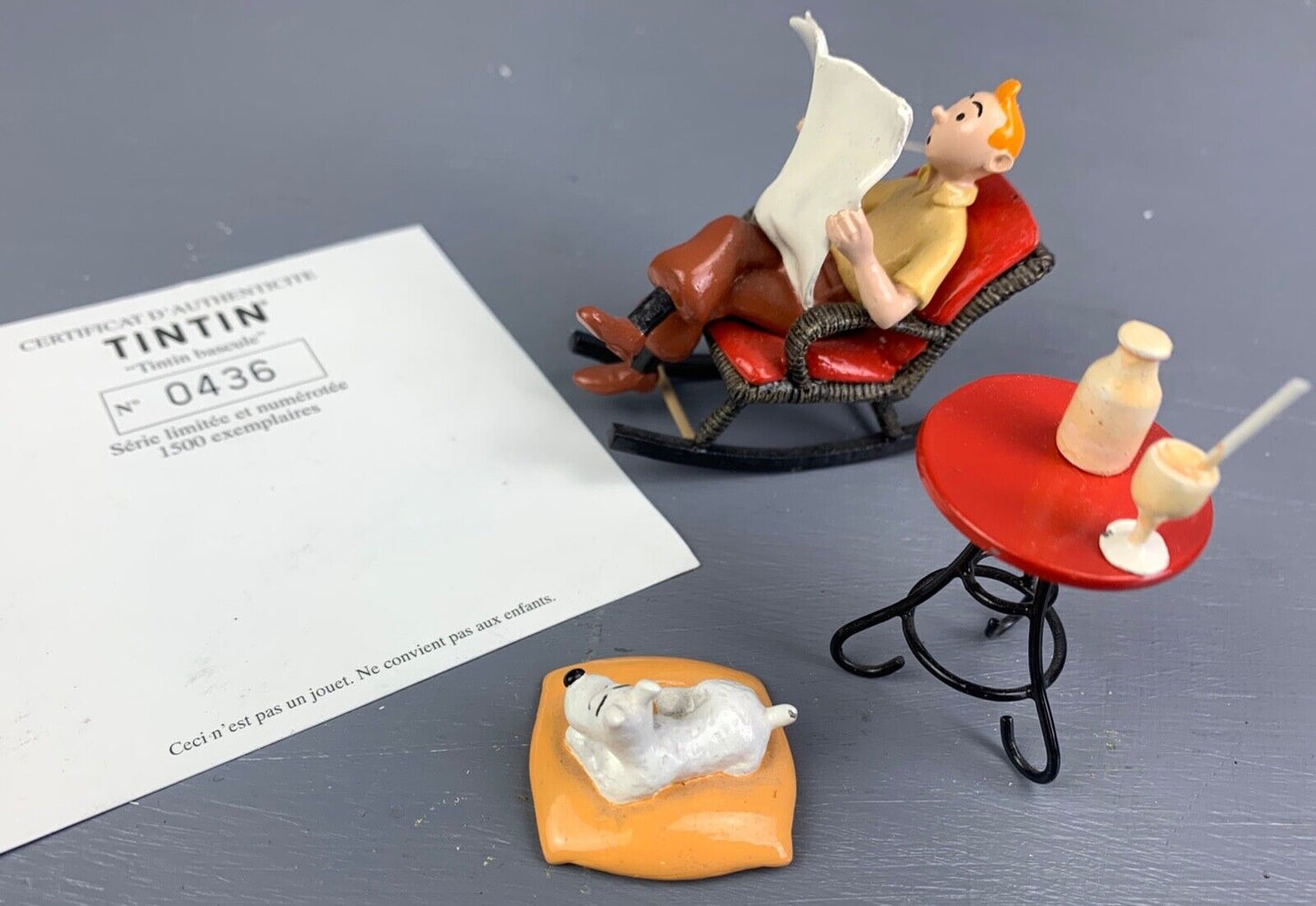 Moulinsart Pixi Figurine 46924 Tintin Bascule Cigars Pharaoh 1999 Metal Figures