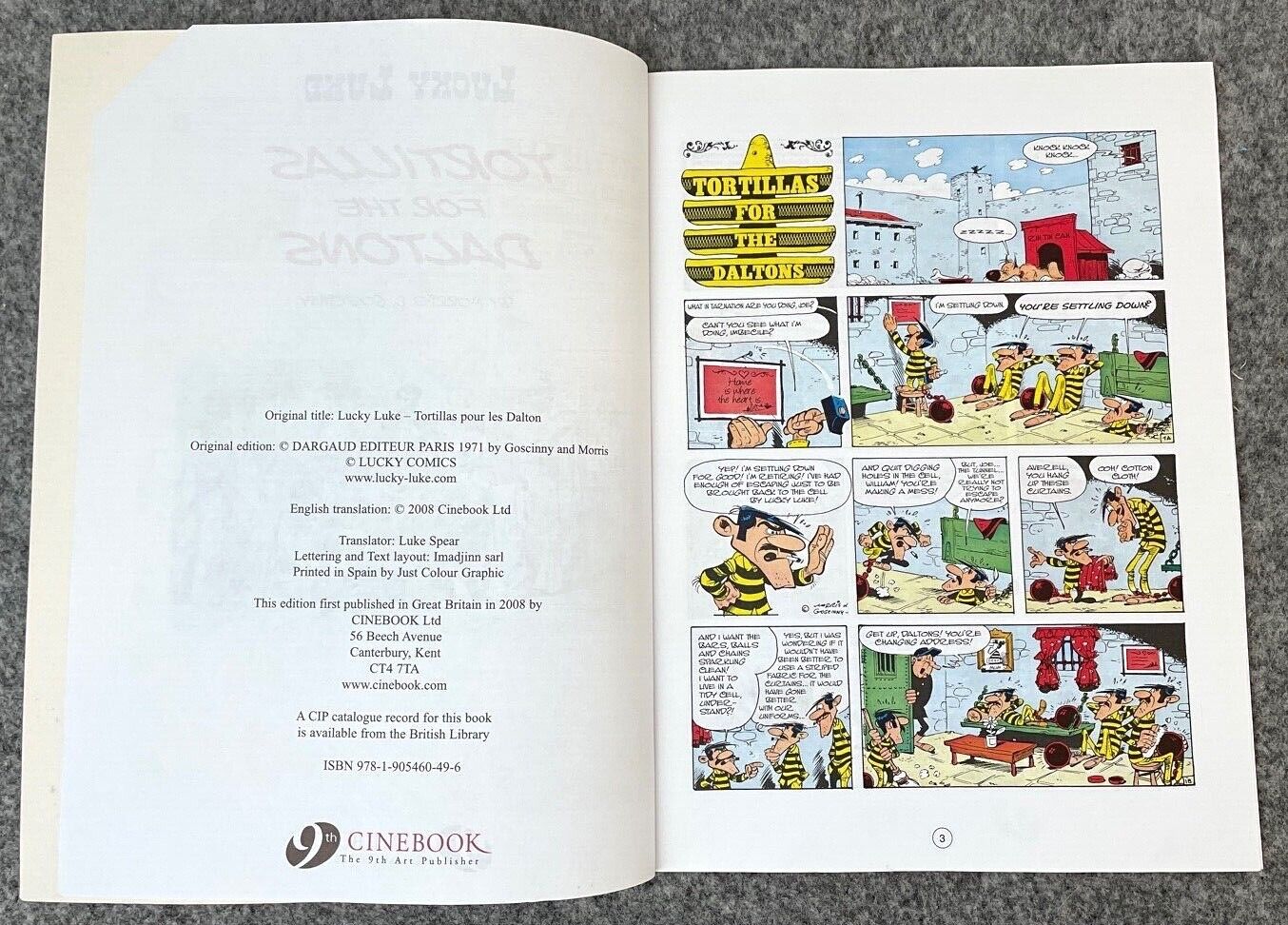 10 Tortilla for the Daltons Lucky Luke Cinebook Paperback UK Comic Book