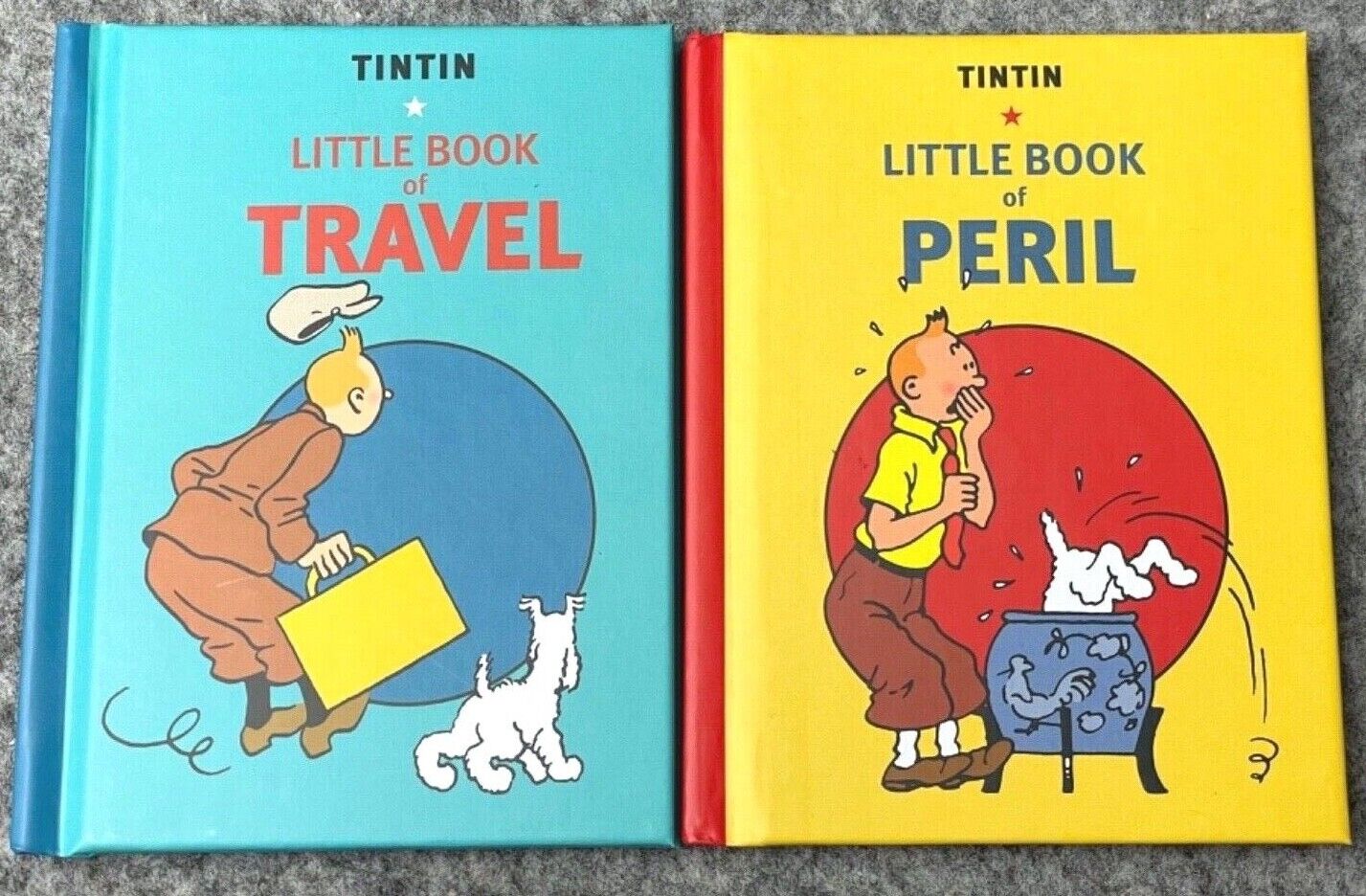 Tintin Little Book Of Travel / Peril UK Edition Hardback Set of 2