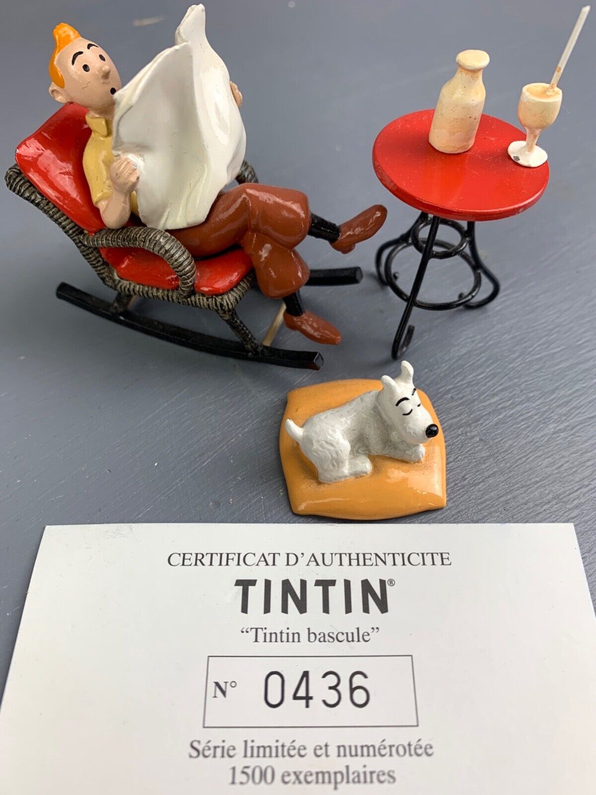 Moulinsart Pixi Figurine 46924 Tintin Bascule Cigars Pharaoh 1999 Metal Figures
