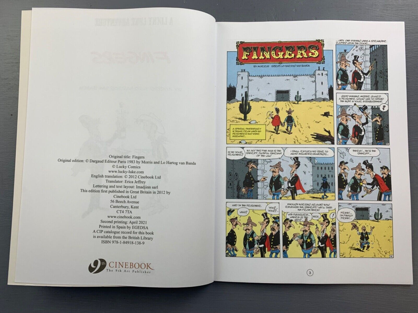 Lucky Luke Volume 37: Fingers - Cinebook Paperback UK Comic Book