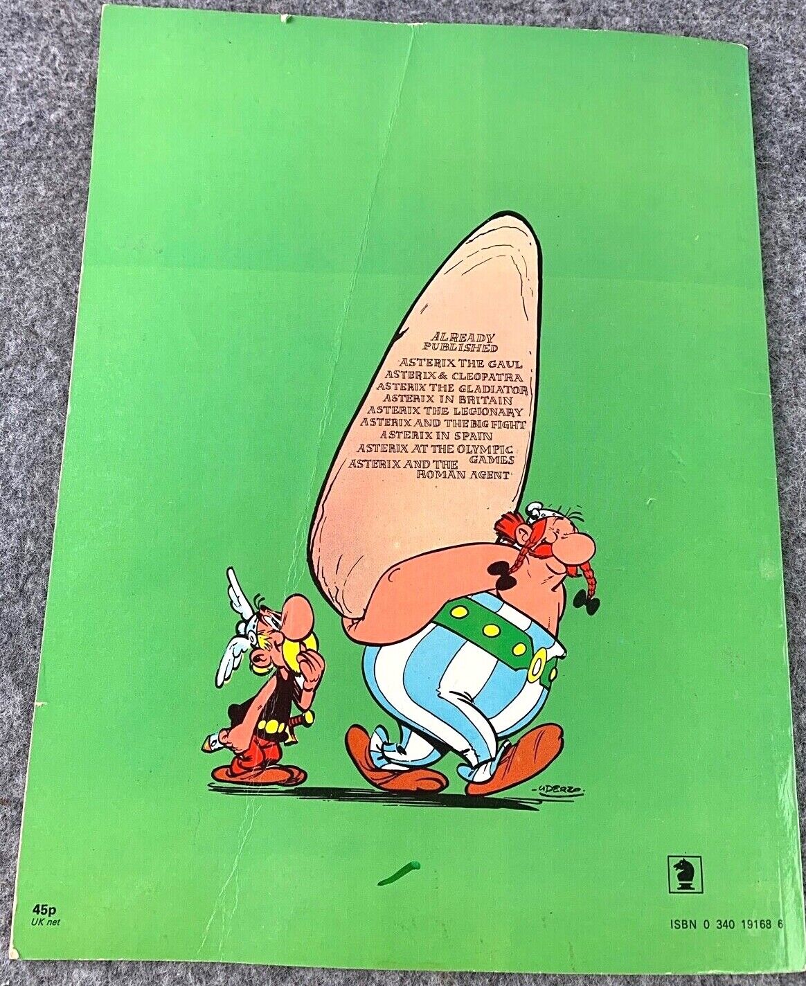 Asterix & the Roman Agent - 1970s Hodder/Dargaud UK Edition Paperback Book Uderzo