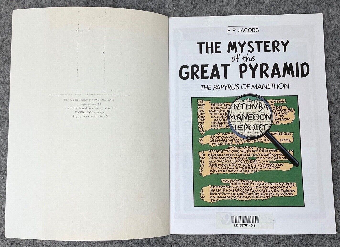 Mystery of the Great Pyramid Part 1 - Blake & Mortimer Comic Volume 2 - Cinebook UK Paperback Edition