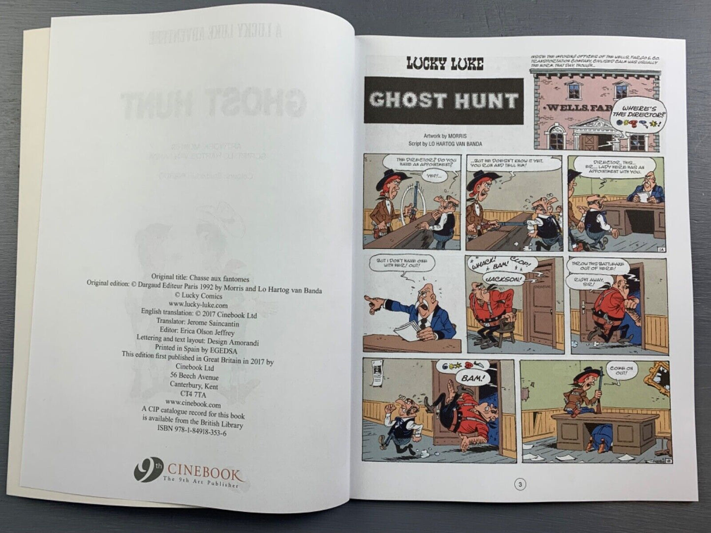 65 Ghost Hunt Lucky Luke Cinebook Paperback UK Comic Book