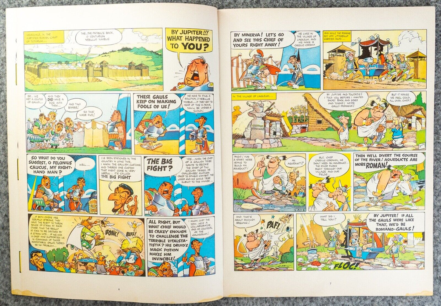 Asterix & the Big Fight - 1970s Hodder/Dargaud UK Edition Paperback Book Uderzo