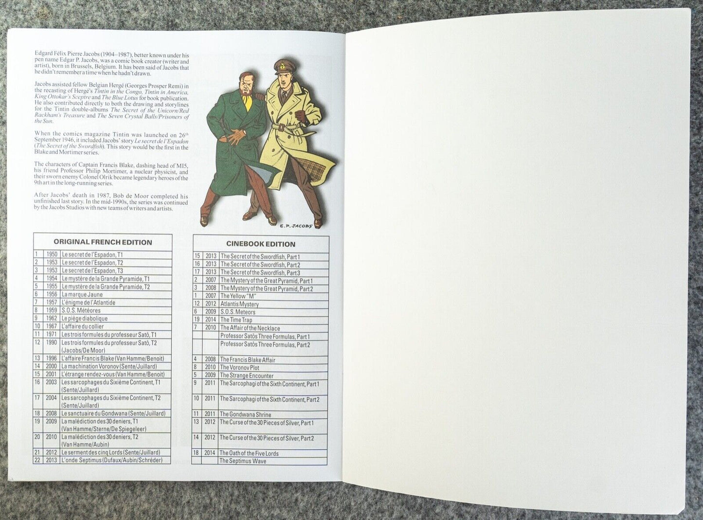 S.O.S Meteors - Blake & Mortimer Comic Volume 6 - Cinebook UK Paperback Edition