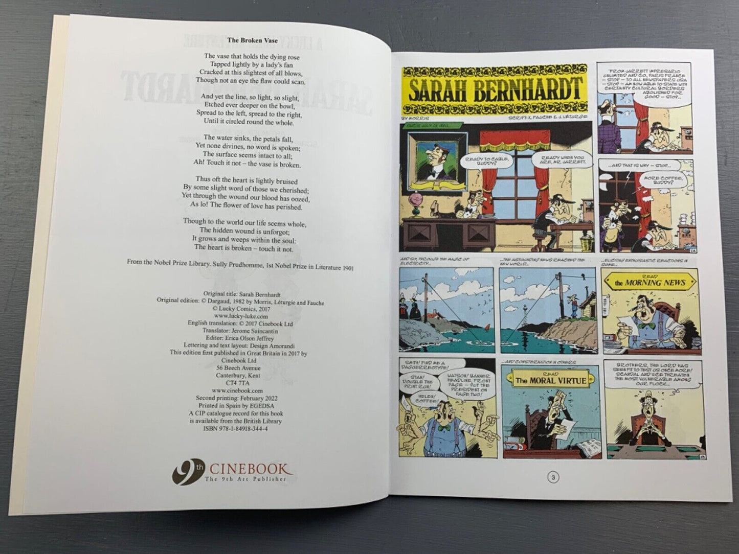 Lucky Luke Volume 63: Sarah Berndhardt - Cinebook Paperback UK Comic Book